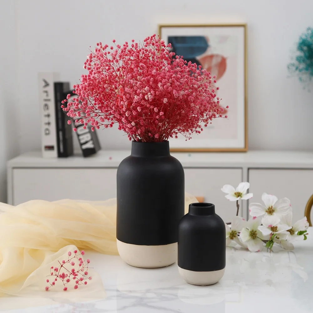 Nordic Style Ceramic Glazed Bud Vase Modern Luxury Flower Vase for Home Hotel Decor Vintage Design Inspired by Chinese Style