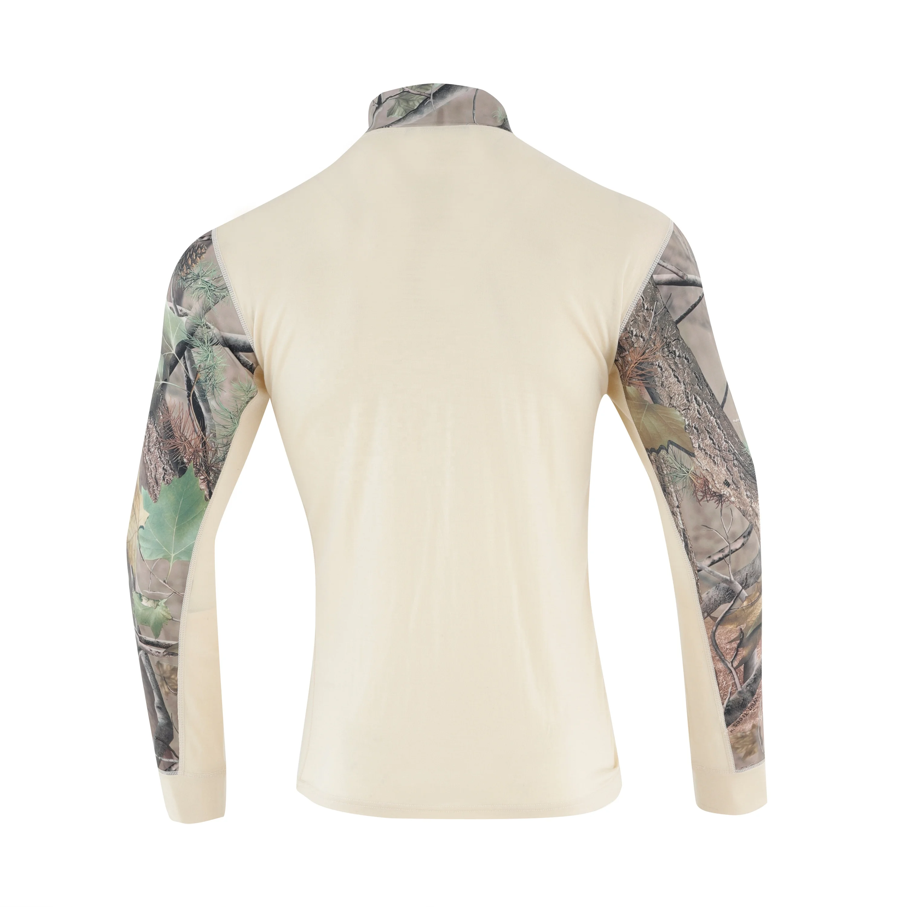 Custom Printing Logo Men T Shirt 1/4 Zip Up Casual Sport Hunting 100 Merino Wool Super Quality