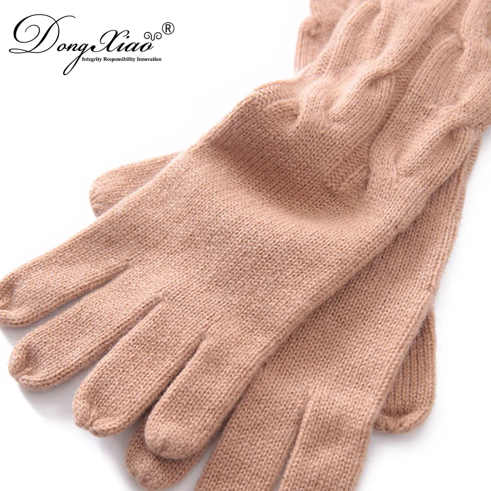 High Quality Ladies Arm Warmer Winter Cashmere Knitted Gloves Fancy for Outdoor Use