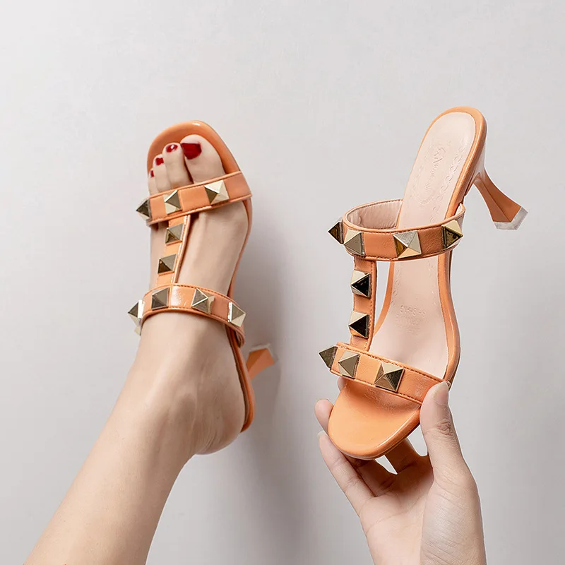 Block sandals women 2021 new summer high-heeled shoes with female Korean edition thick heels