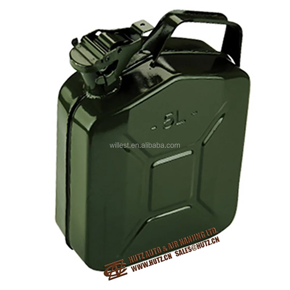 Metal jerry can HUTZ 5 litre oil fuel tank petrol can JC10FA11 steel oil storage can