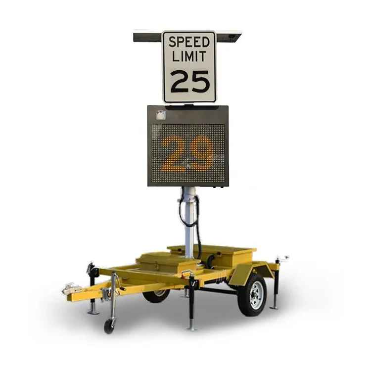 Наружный радиолокационный знак скорости на солнечной батарее