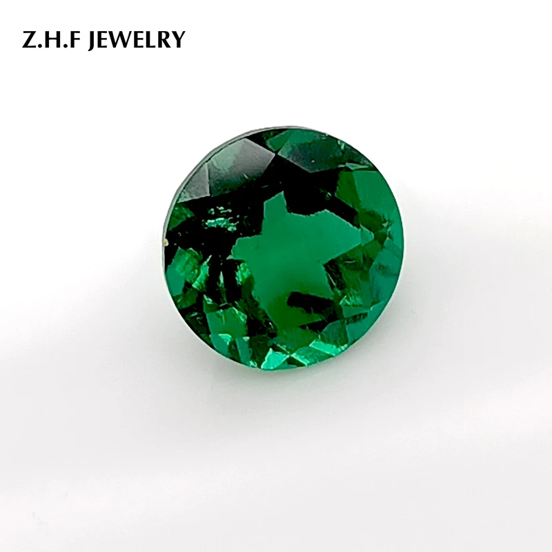 
Lab Created Loose Emerald Hydrothermal Zambian Emerald Round Cut 7mm 13ct loose gemstones 