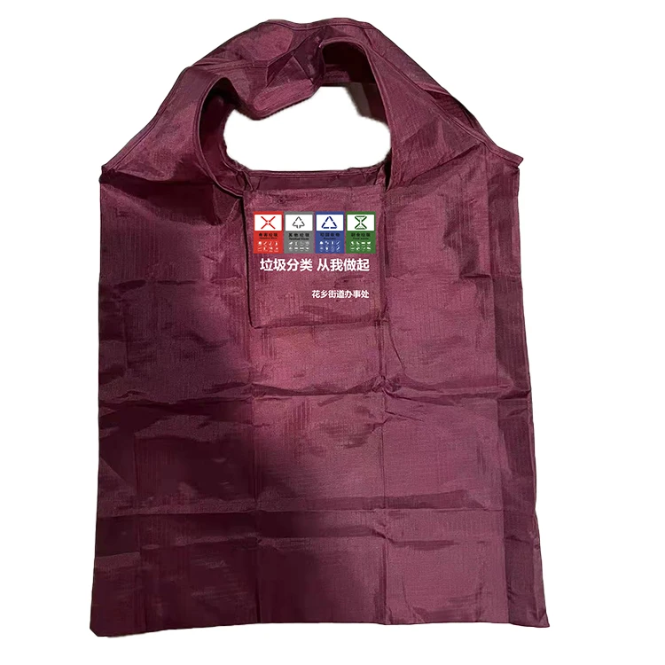 Promotional Personalized Reusable Blank Polyester Tote Shopping Bags With Logos