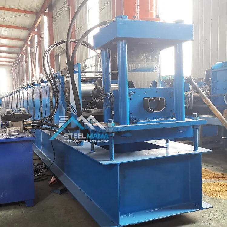 Hot Sale Full Automatic 100 Highway Peach Post Guardrail Steel Fence Cold Roll Forming Machine