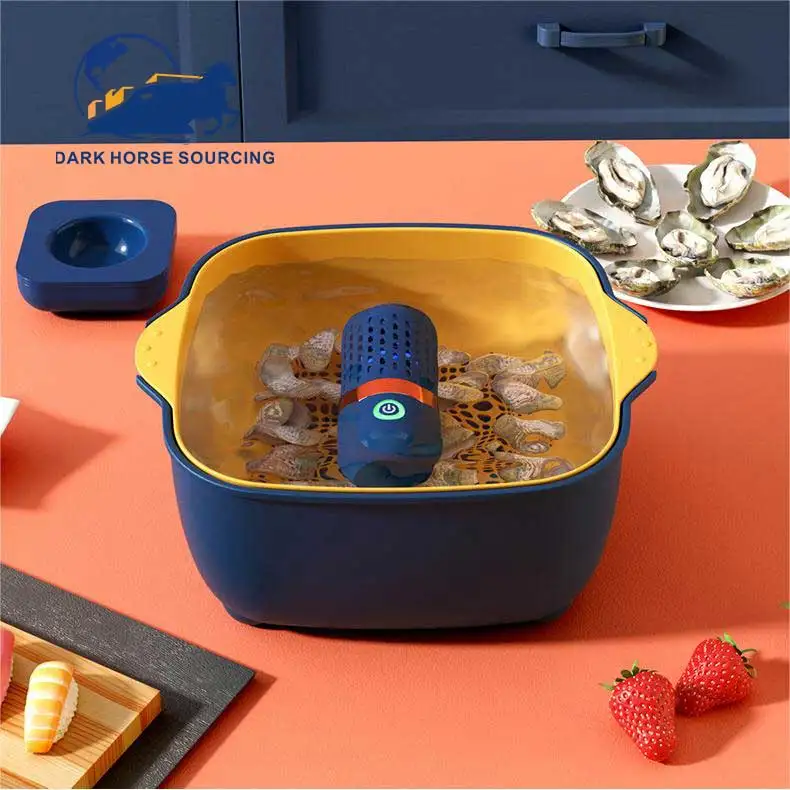 Small kitchen use capsule wireless USB Rechargeable vegetable washer machine food disinfection purifier