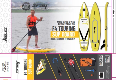 ZRAY F4 Double Chamber SUP SET Inflatable Stand Up Paddle Board with Double Chamber