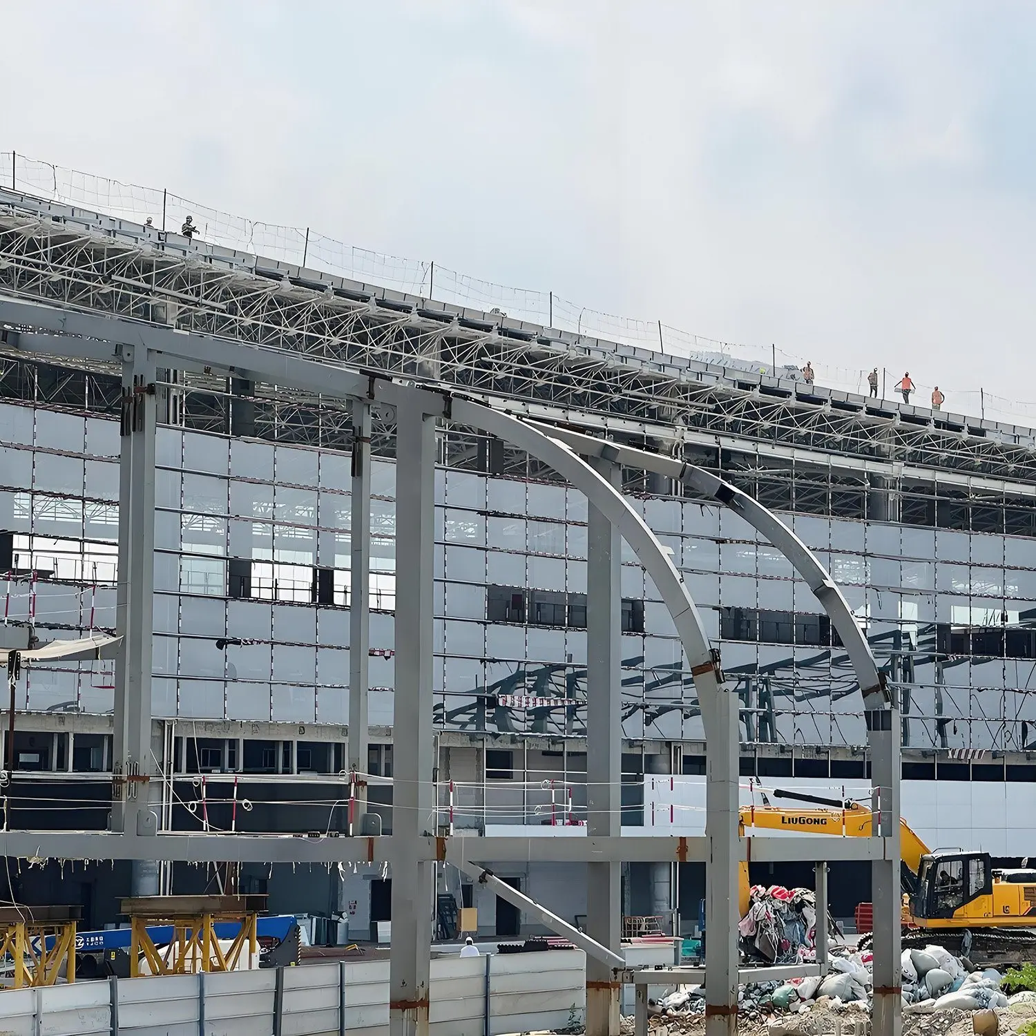 Low Cost Prefab Steel Structure High-speed Train Station Airport Terminal Building Railway Station Construction
