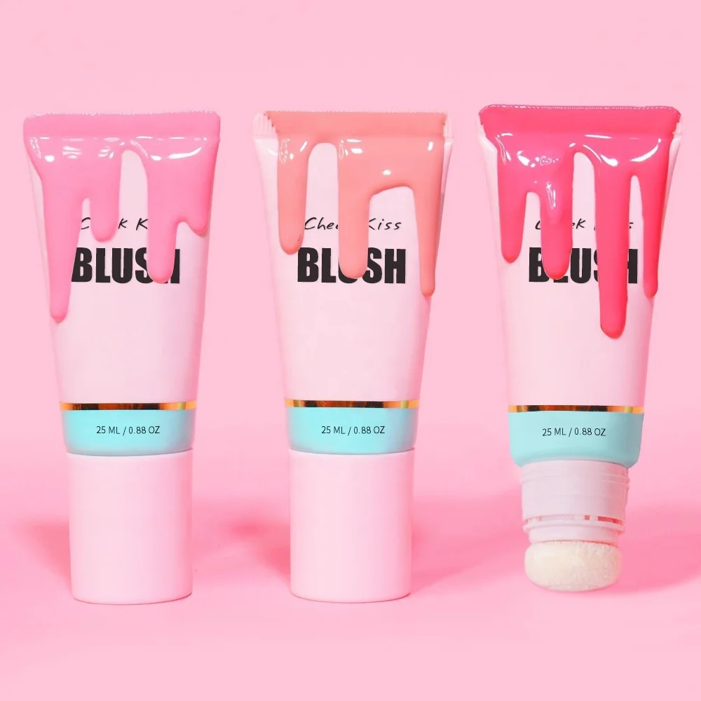 Cream Blush Private Label Make Up High Pigment Blusher Vegan Cruelty Free Cheek Tint Custom Logo New Pink Makeup Liquid Blush