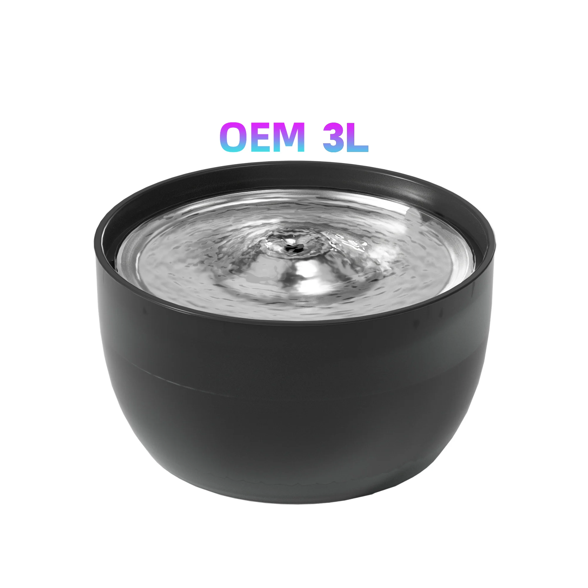 Petwant 3L Visual Ultra Quiet Stainless Steel Automatic Drinking Water Fountain Bowl for Small Animals Dogs Cats