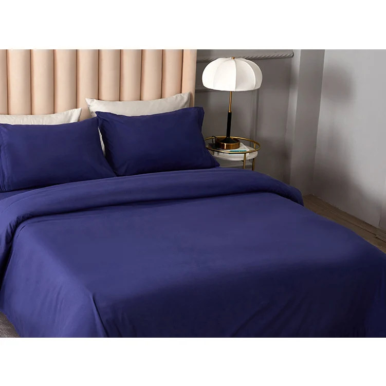 Bed linen bedding set custom solid color hotel microfiber bedspread & coverlets