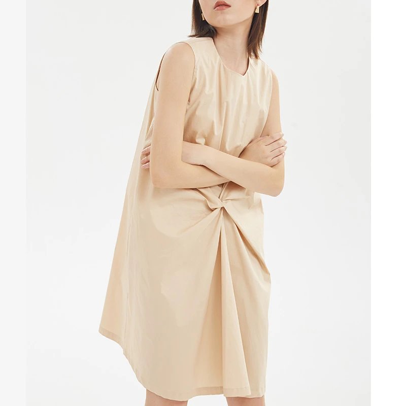 2022 summer party casual elbise dresses with pockets cotton loose short mini dress for women