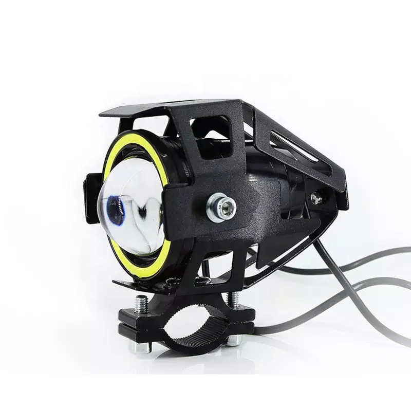 Multi color Angel Eye  Motorcycle Off road Headlight LED Motorbike ATV SUV  Working Fog Headlight motorbike Motorcycle
