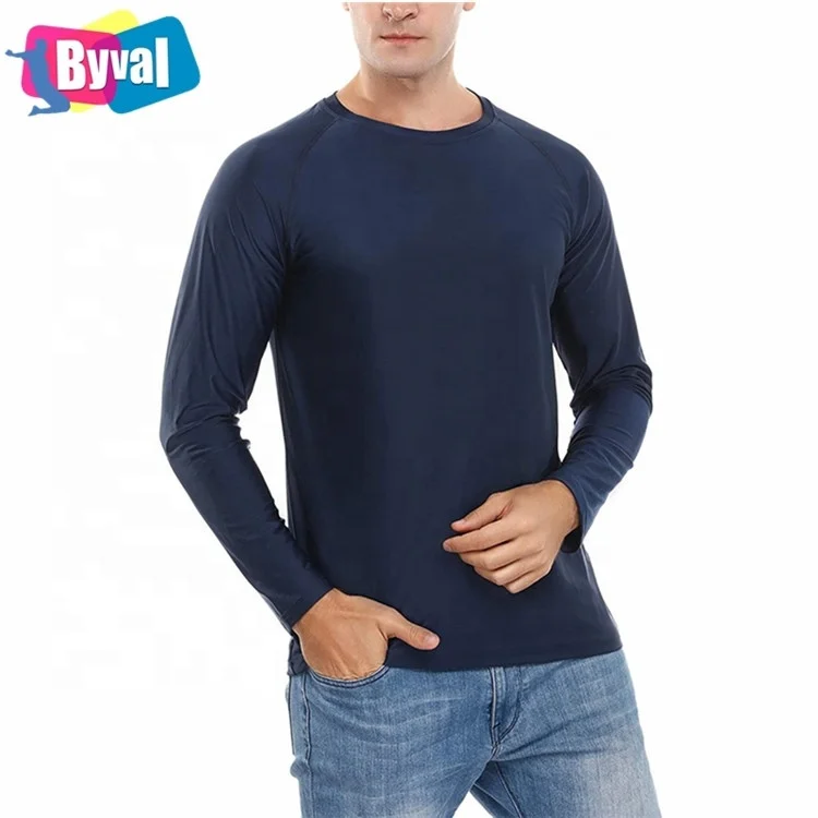 2021 пользовательские мужские футболки 100% полиэстер с длинным рукавом, Простые Спортивные УФ-футболки большого размера, футболки большого размера для мужчин