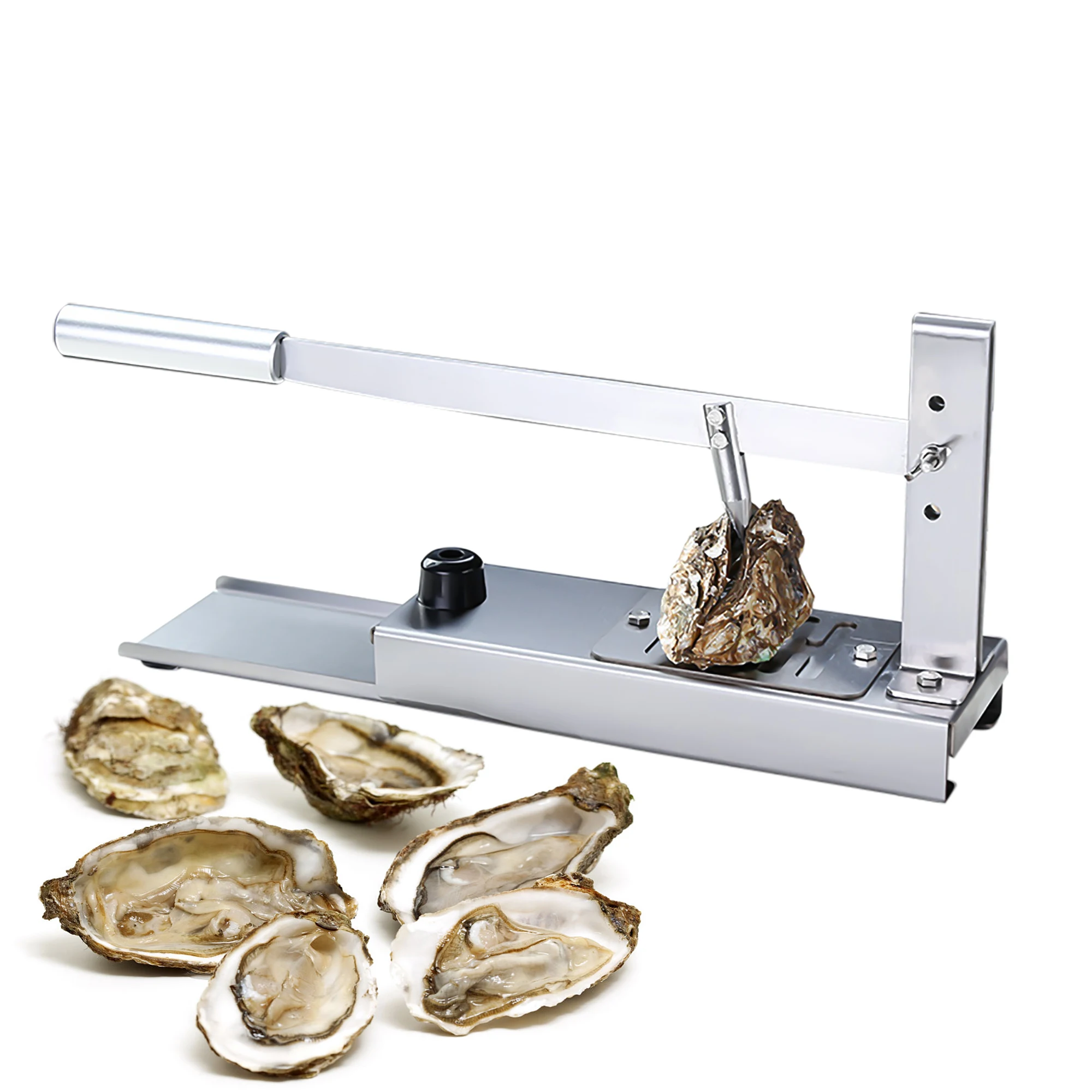 Oyster opening tool guillotine stainless steel opening oyster knife shell opening knife thick non-slip barbecue home commercial
