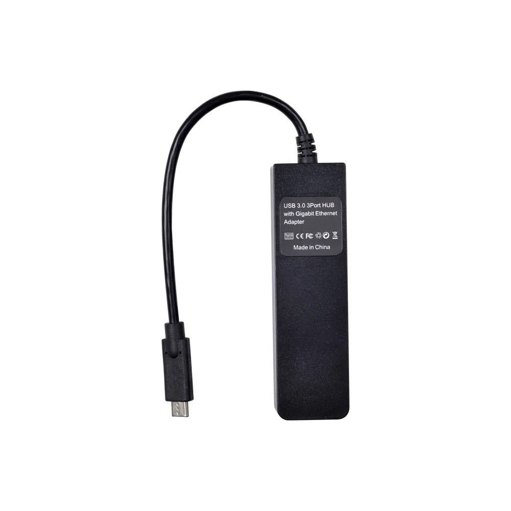 RJ45 Gigabit Ethernet Lan Network AdapterType C to USB 3.0 Multi Function Hub