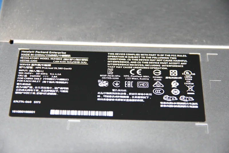 DL380 G10 Gen10 HPE Proliant Серверная система шасси HPE HDD сервер 2U стойка сервер