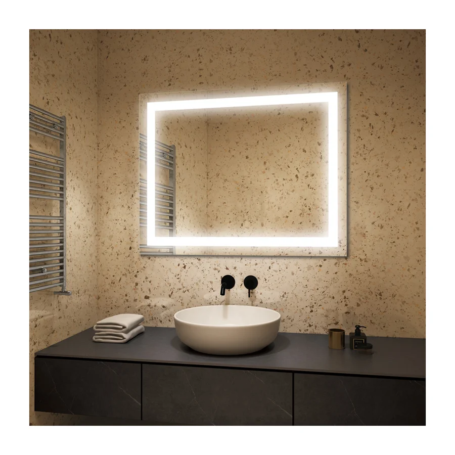 С зеркало для ванной со светодиодной подсветкой косметическое туалетное