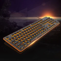 Plug-and-play ABS universal wired keyboard backlight 104-key waterproof mechanical keyboard