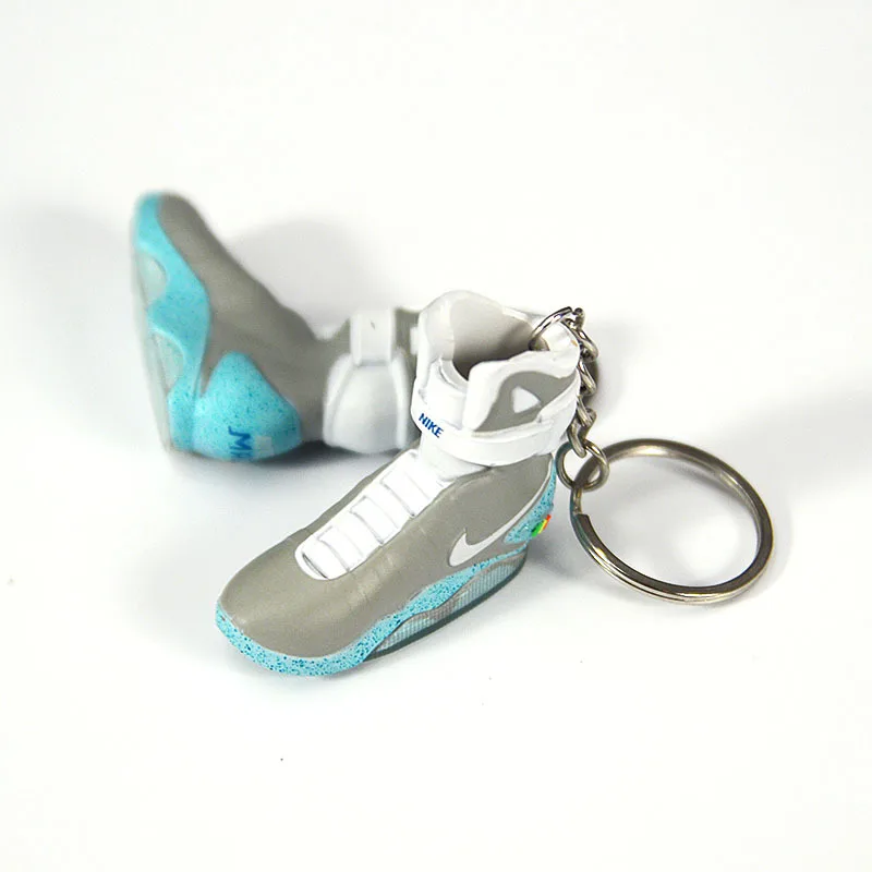 High quality fashion keychain 1:6 Mini shoes Keychain for 3D mini sneakers key chain for MAG Back to the Future