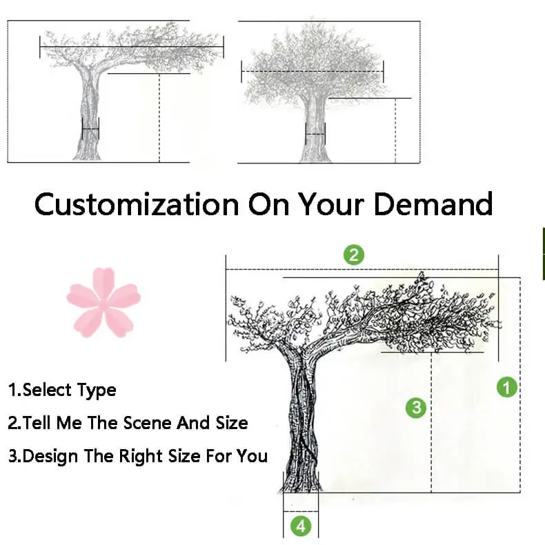 Sen Masine Sakura Trees Outdoor Landscape Decorative Factory High Simulation Custom 2m Height Artificial Cherry Blossom Tree