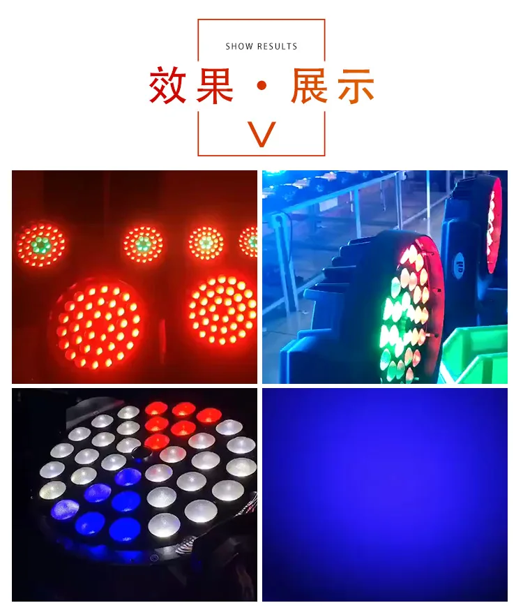 Hot sale 36*10W RGBW 4in 1 wash with zoom DMX512 LED moving head light