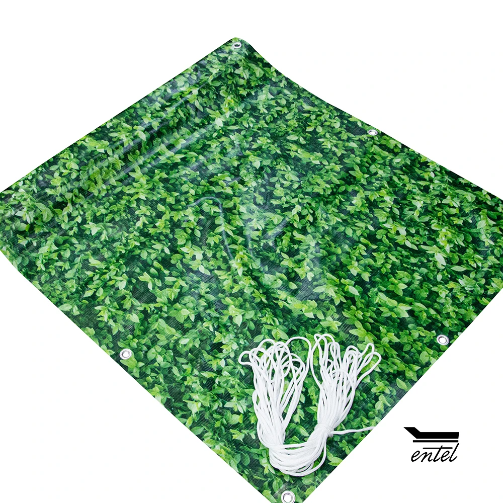 Balcony waterproof PVC fence cloth For balcony privacy and rain protection with eyelets and ropes