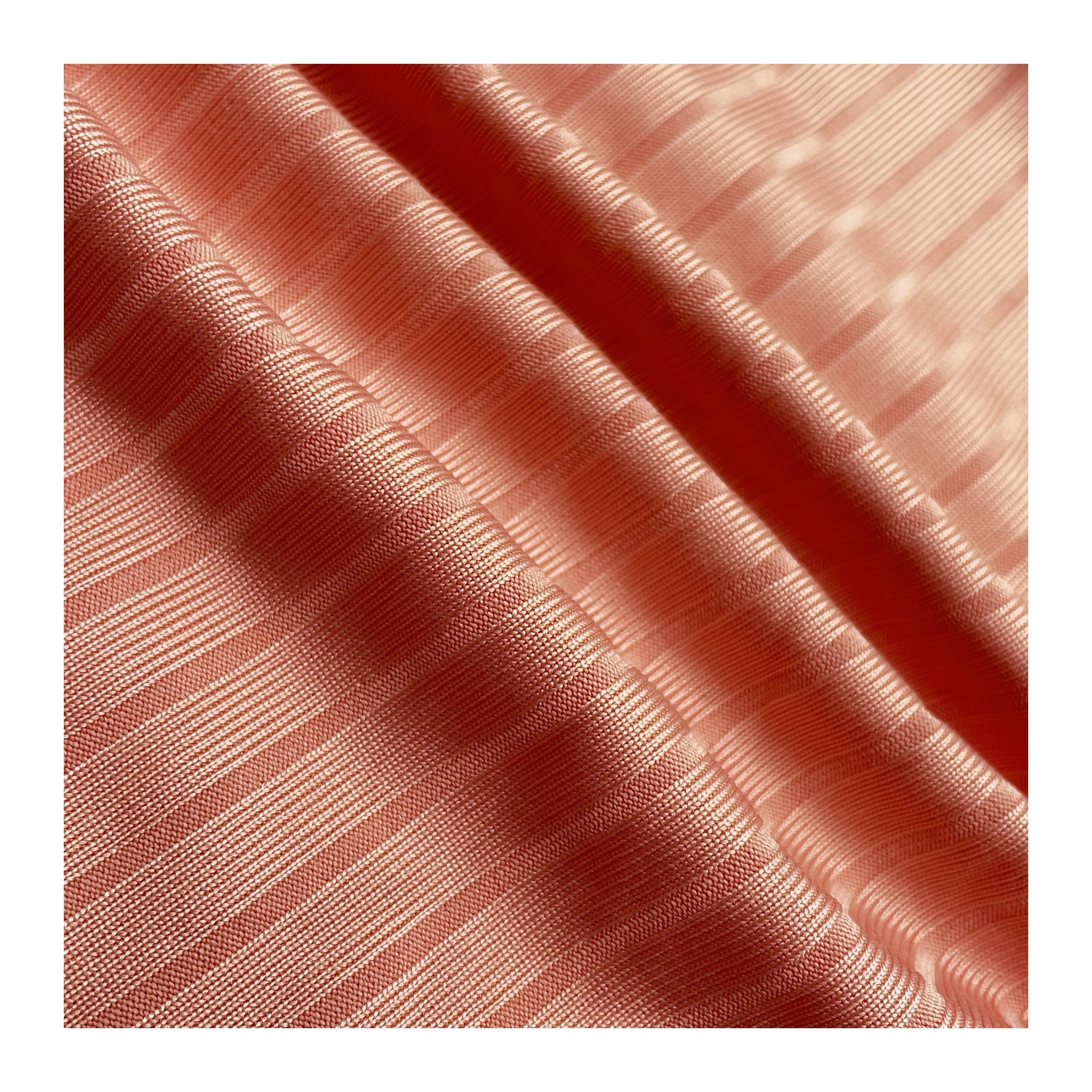 High Elastic Super Soft 8*3 Rib Knit Fabric 90polyester 10spandex stripe fabric For T Shirts dress