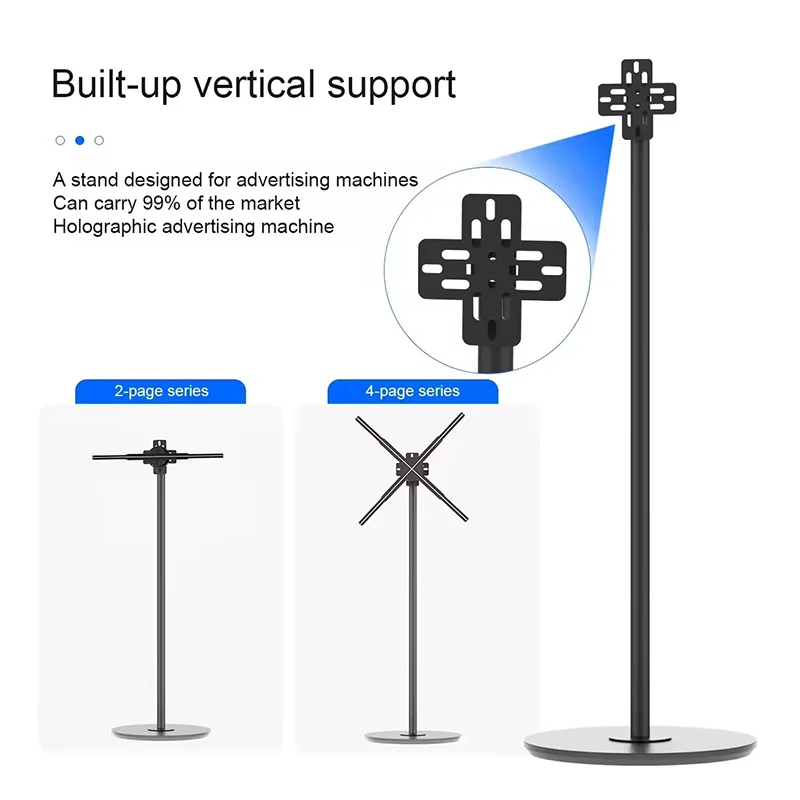 65cm 3D Halloween Projector Control Wifi Holographic Display Led Holograma 3D Hologram Fan Display with Floor Stand