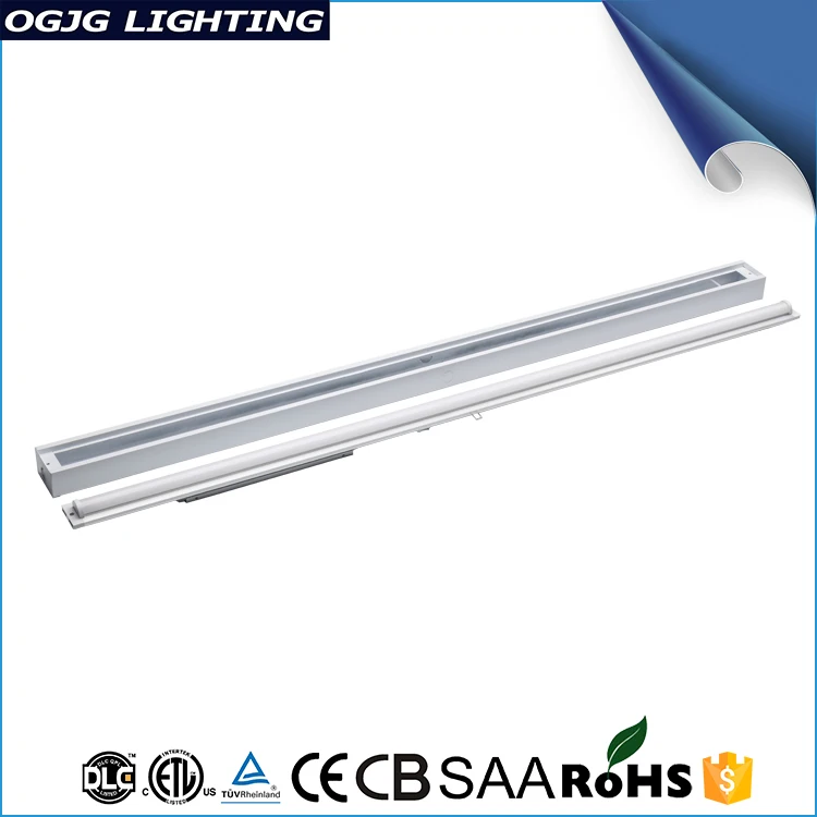 OGJG dustproof industrial surface batten tube lamp 120v 220v 347v linear lighting indoor led tube light