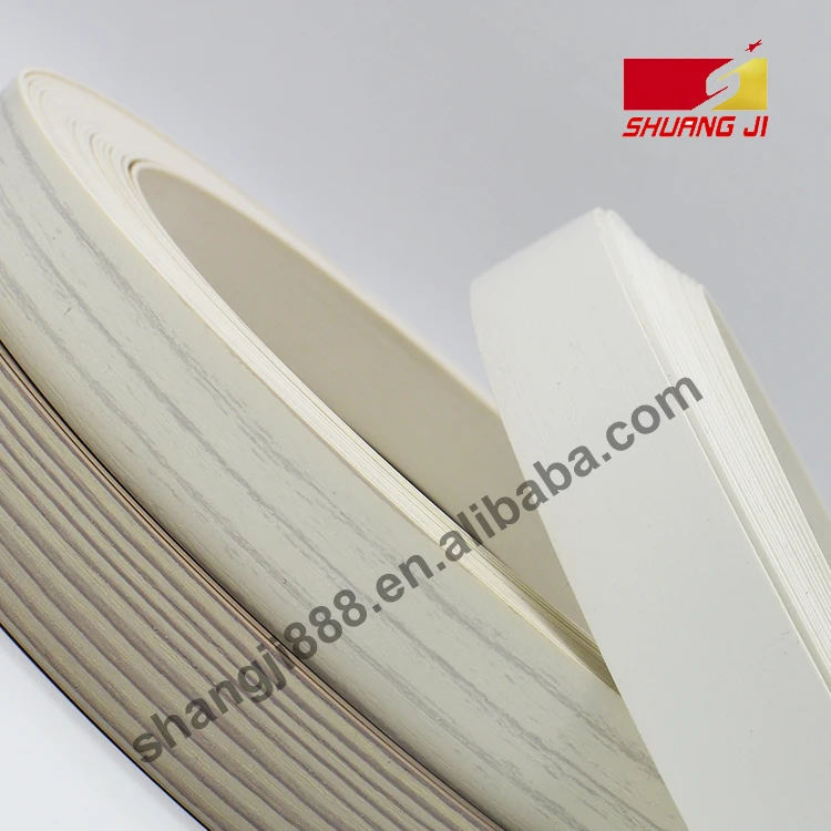custom embossed surface white color 2mm 3mm pvc edge banding tape use for funiture
