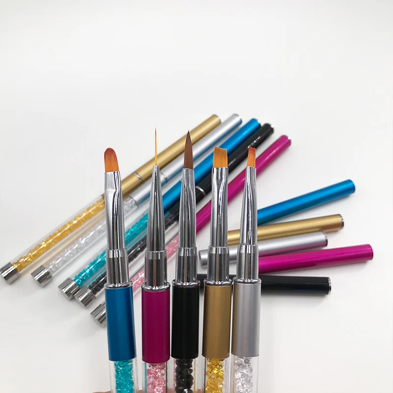 Nail Brush Set Nail Art Painting Pen Brush UV Gel Polish Rhinestone Crystal Acrylic Nail Drawing Tools