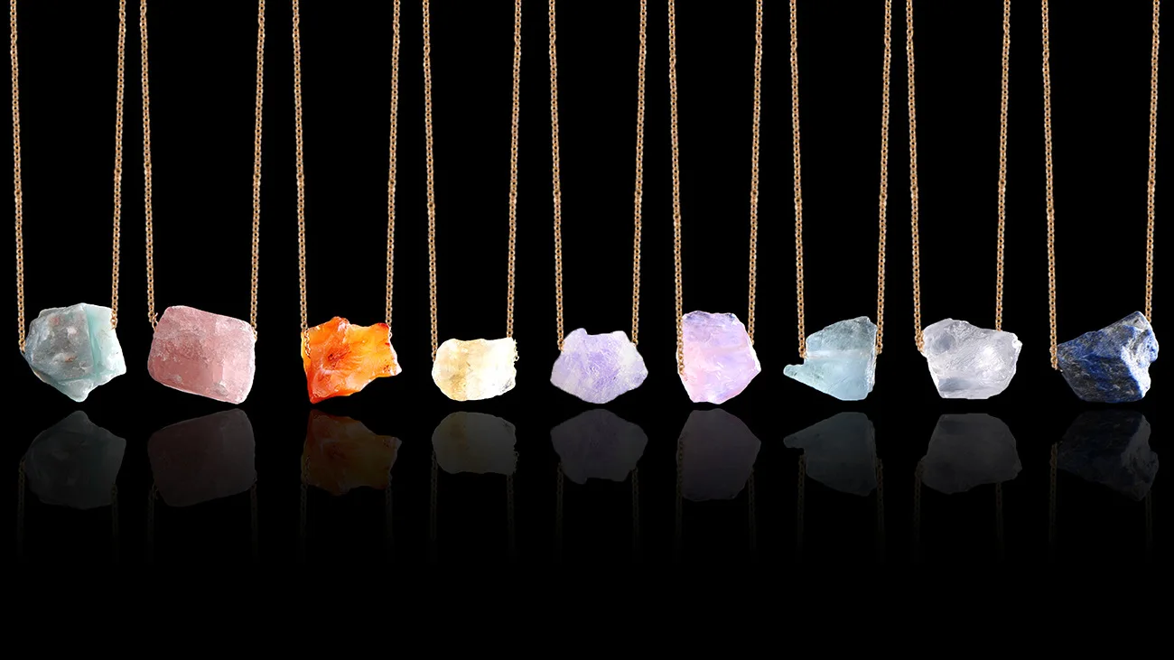 Gold Plated Raw Irregular Geode Purple Natural White Stone Amethyst Aura Crystal Raw Quartz Pendant Necklace For Girl Women