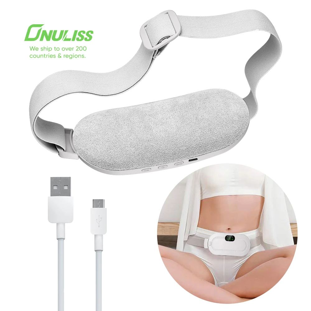 Portable Menstrual Heating Pad,Pink Electric Warm Uterus Period Pain Relief