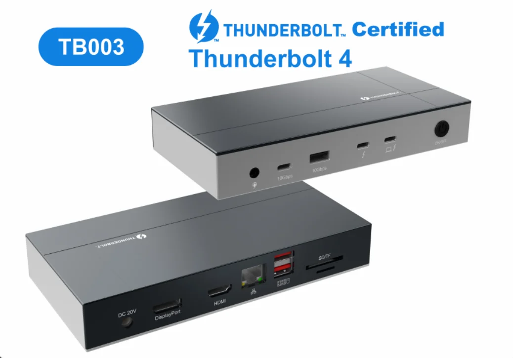 Rocketek Thunderbolt 4 док-станция 8k30Hz DP SD TF3.0 считыватель карт USB 40 Гбит/с супер скорость C концентратор
