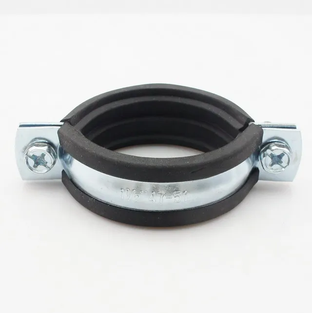Heavy duty Pipe Clamp with Epdm rubber used for plumbing, hose clamp tube clamp