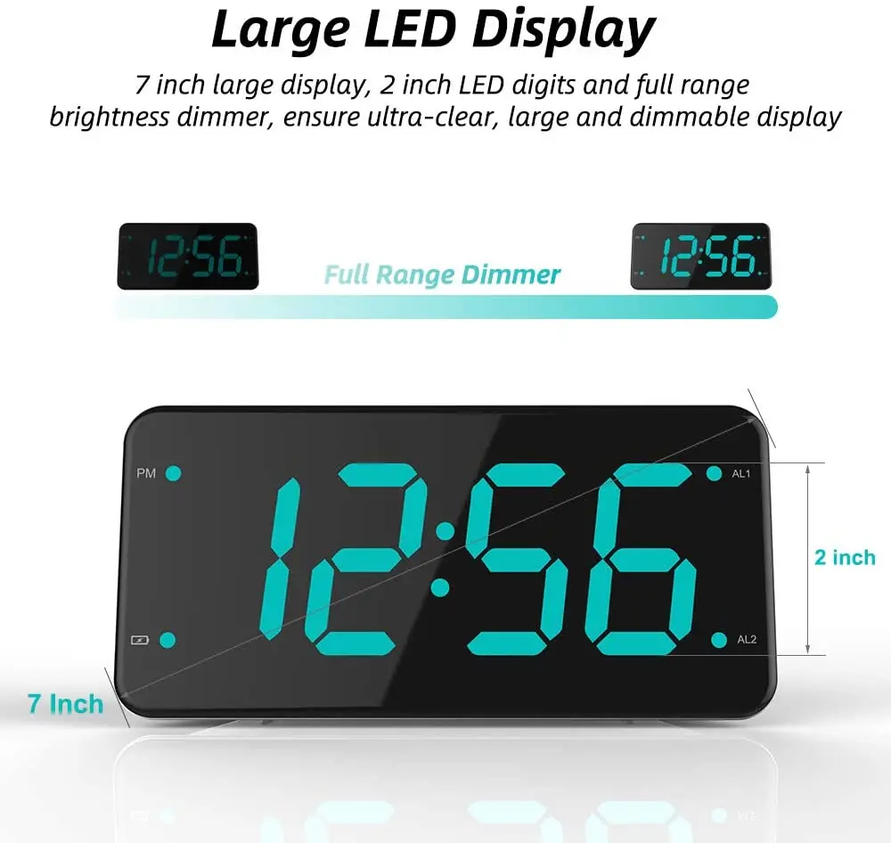 Vibrating Pillow Alarm Clock with Vibro Pad Deaf Clock Vibration Wekker Klok Clock Alarm Vibrate Deaf for The Deafs And Elderly