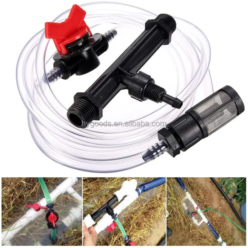 plastic venturi fertilizer injector for drip irrigation