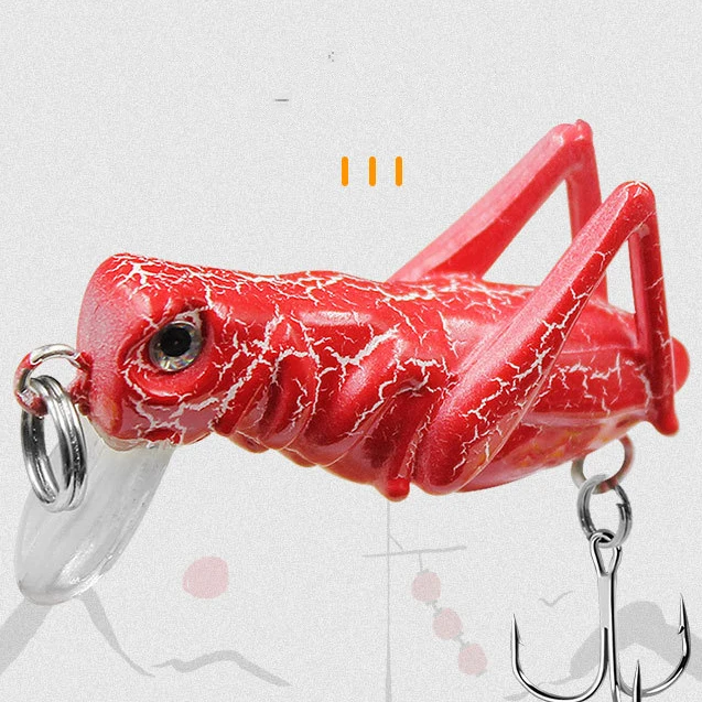 Rikimaru Locusts Lure Plastic Hard Grasshopper Fishing Bait Lifelike Insect Minnow