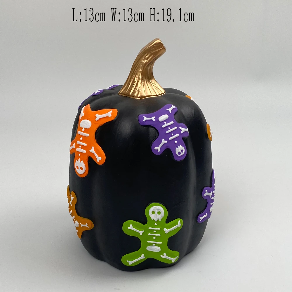 Harvest Festival Hand Painted  Porcelain Pumpkin Ornaments Indoor Outdoor Ceramic  Fall Pumpkin Crafts for Halloween Decor