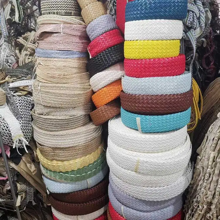 Shoes upper MOQ 500 yard wholesale ladies sandal shoes accessories knitted upper slipper woven upper