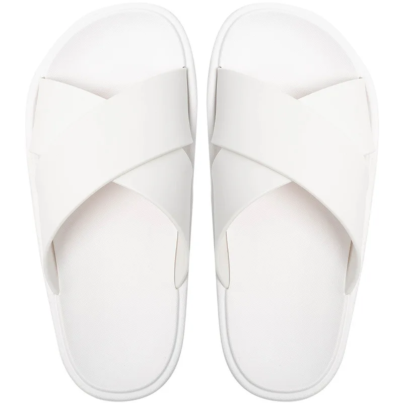 Тапки женские летние на плоской подошве, мягкая нескользящая подошва, Эва, для ванной комнаты, пляжные тапочки