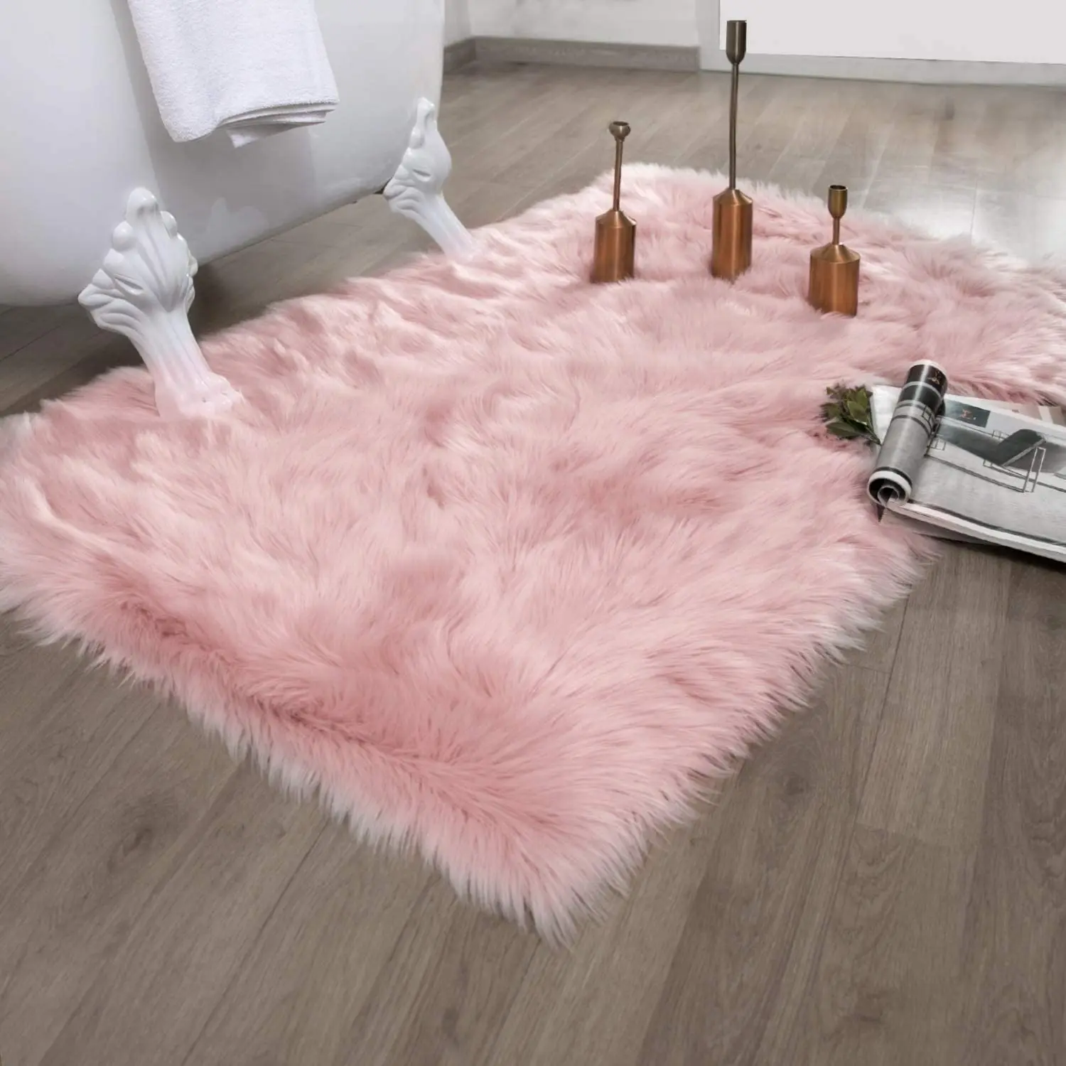 Домашний супер мягкий пушистый напольный ковер из искусственного меха для гостиной и спальни