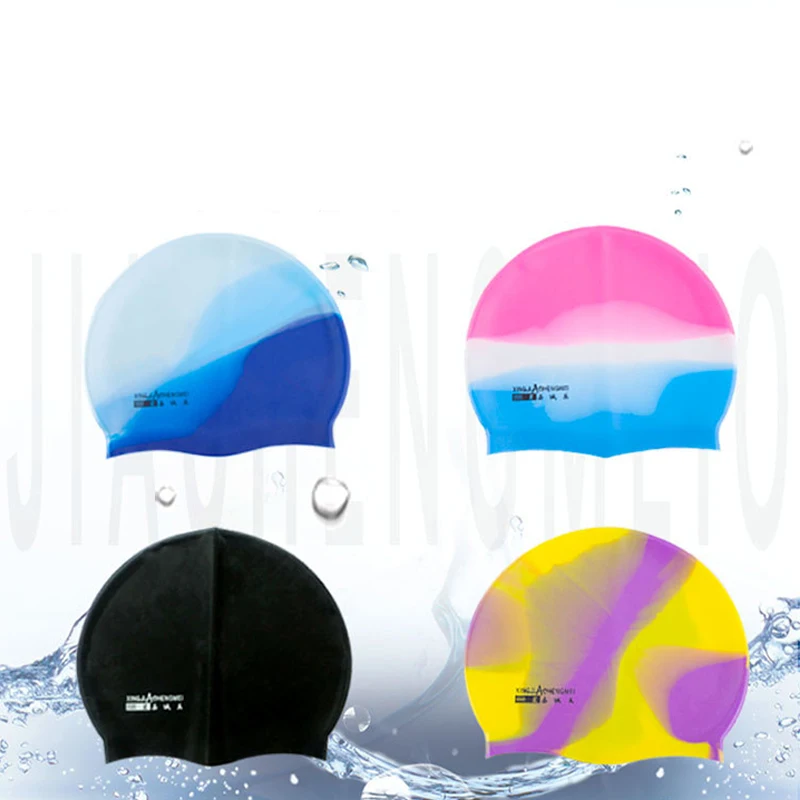 Waterproof Seamless Swim Caps Swimming Cap High Quality Water Sports Custom 100 Silicone for Adult Bag OEM Logo Style Time Pcs