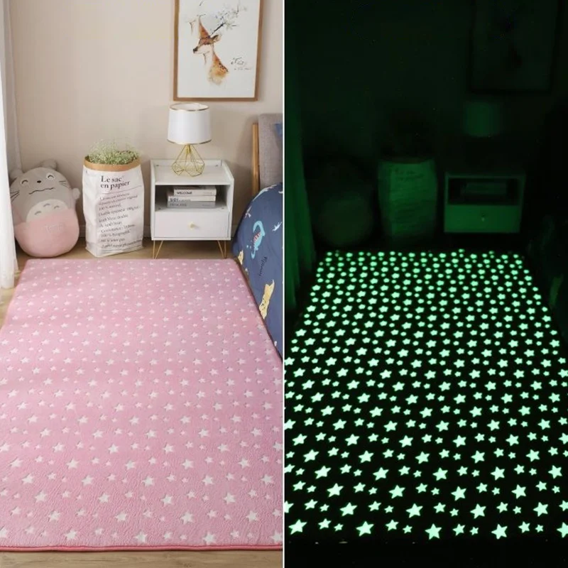 hot sale children room decoration glow in the dark carpets rugs for Children Room Tapis custom carpet
