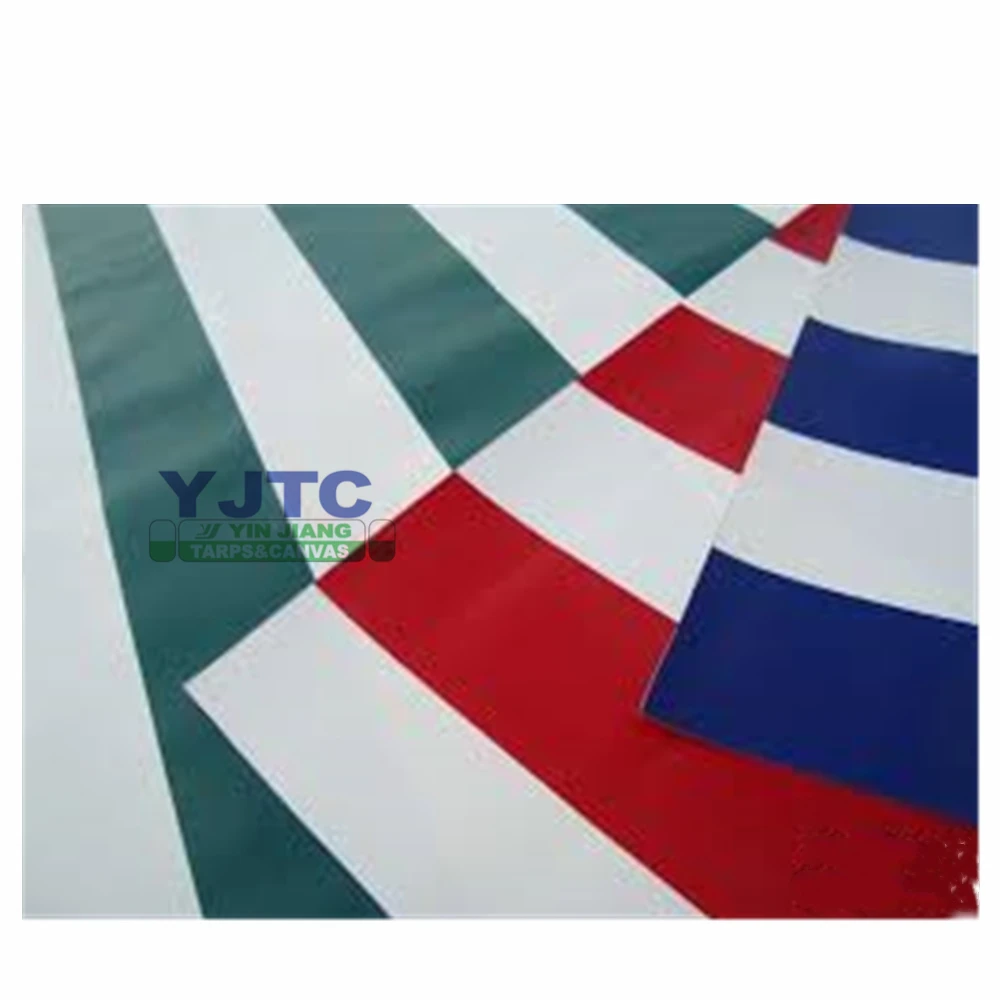 ПВХ полосатый тканевый брезент для палатки тентов от yinjiang