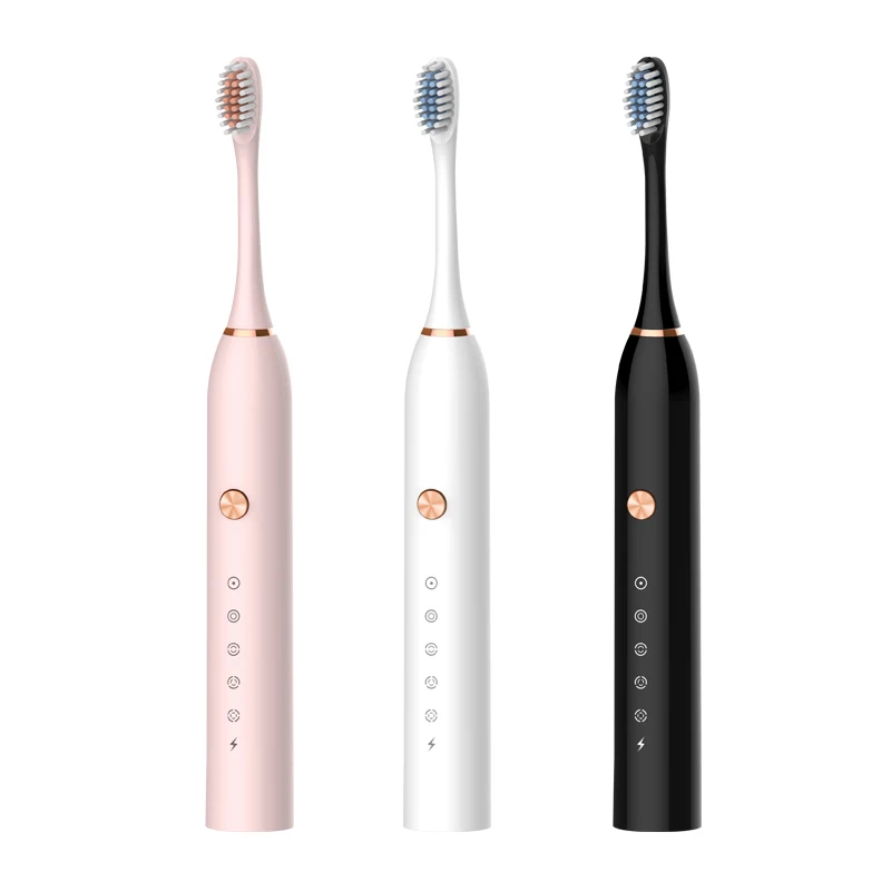 OEM ODM black dupont material detachable heads battery powered electric toothbrush for adult