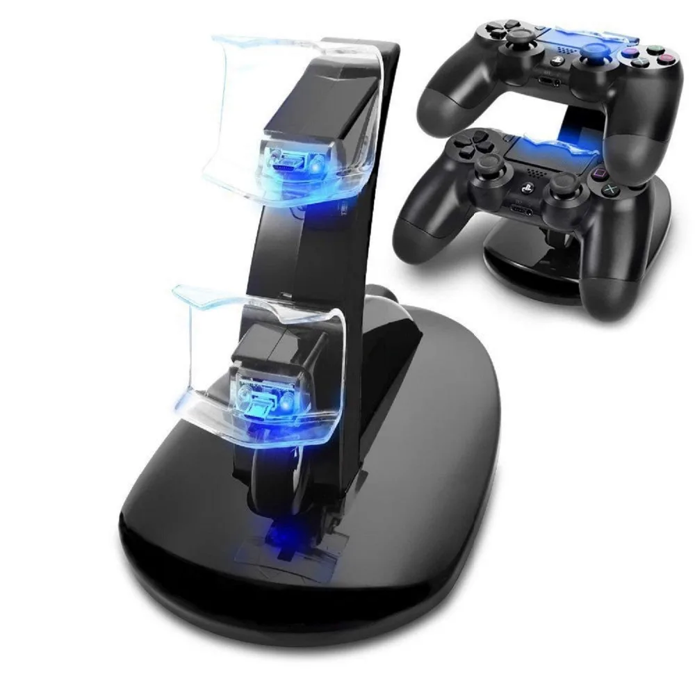 Newly Controller Charger Dock LED Dual USB for PS4 Charging Stand Station for Sony Playstation 4 ps4 / PS4 Pro /PS4 Slim