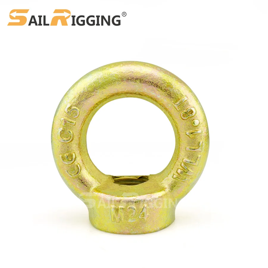 M10 M12 Eye Nut DIN582 Galvanized Lifting Ring C15 Eye Nut M16 M20 M24 Threaded Round Ring Eye Nuts DIN582 Ringmutter