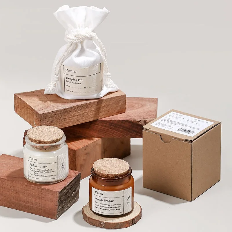 Wholesale Custom 100ml Custom Color Glass Empty Luxury Candle Jars With Wood Cork Lid